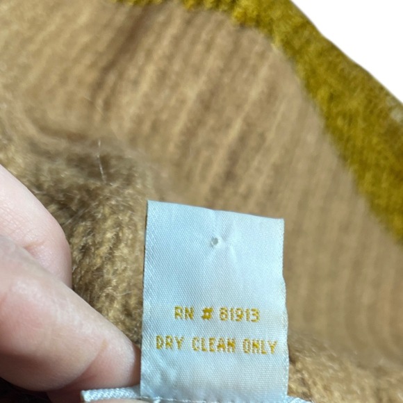 Tracy Reese Cable Knit Metallic Trim Sweater Top Tan Gold Cap Sleeve L - Picture 5 of 5